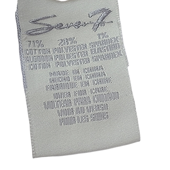 Seven 7 ladies Sz.10 white mid rise knee length jean shorts casual denimcore - Picture 2 of 9